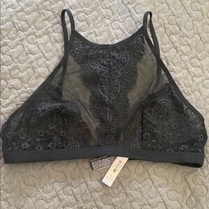 Victoria's Secret Body Collection Black Lace Mesh Sexy Bralette NWT Medium